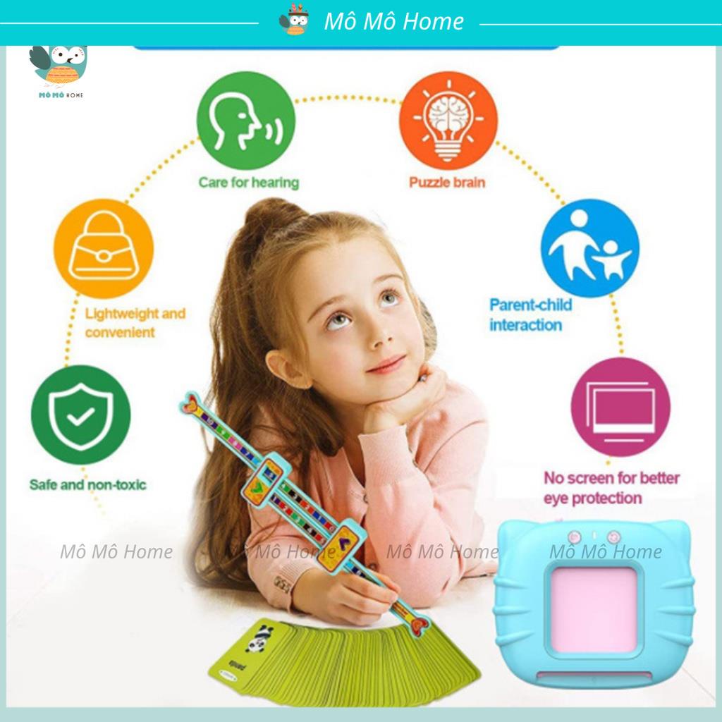 Máy đọc thẻ tiếng anh flashcard cho bé giáo dục sớm loại 1, 8 chip, 224 từ vựng