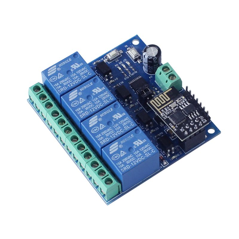 Mô-Đun Rơ Le Thông Minh Rox Dc 12v Esp8266 &amp; Esp-01