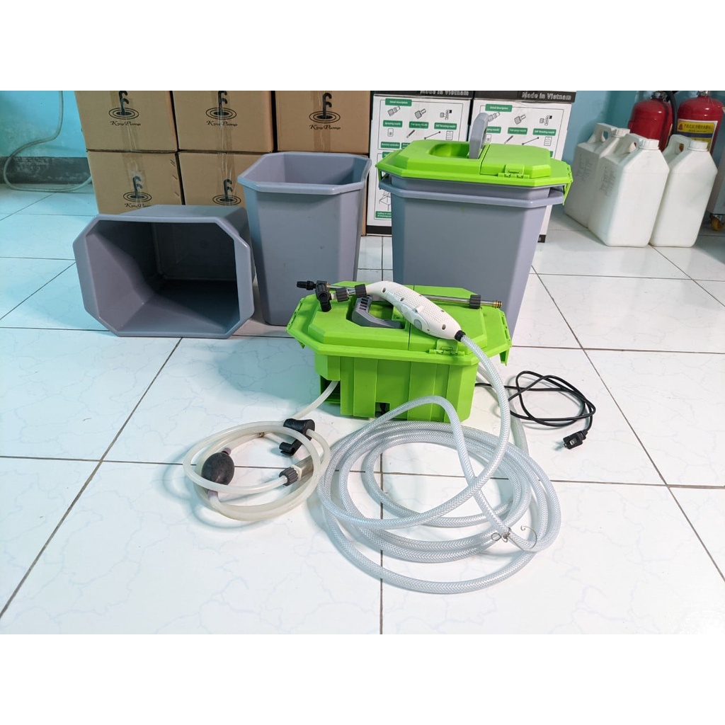 Máy bơm vệ sinh máy lạnh dễ dàng nhất, máy bơm vệ sinh máy lạnh Kingpump Green Gaint