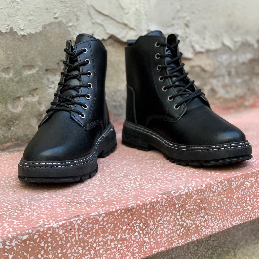 Giày bốt nam bốt cổ cao khóa zip phiên bản Martin boots zip - HÀNG SIÊU CẤP - mã 933 | BigBuy360 - bigbuy360.vn