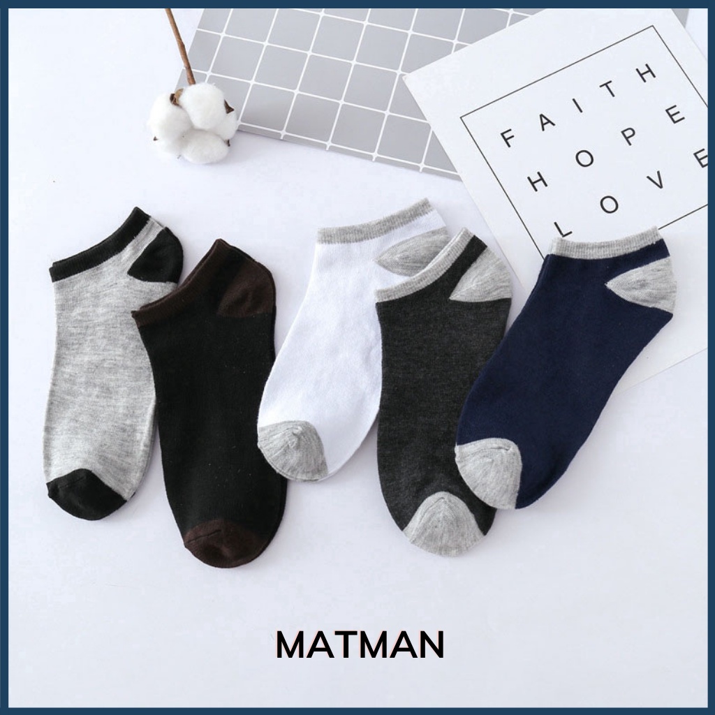 Tất nam công sở, tất nam cổ ngắn cotton Hàn Quốc thoáng khí