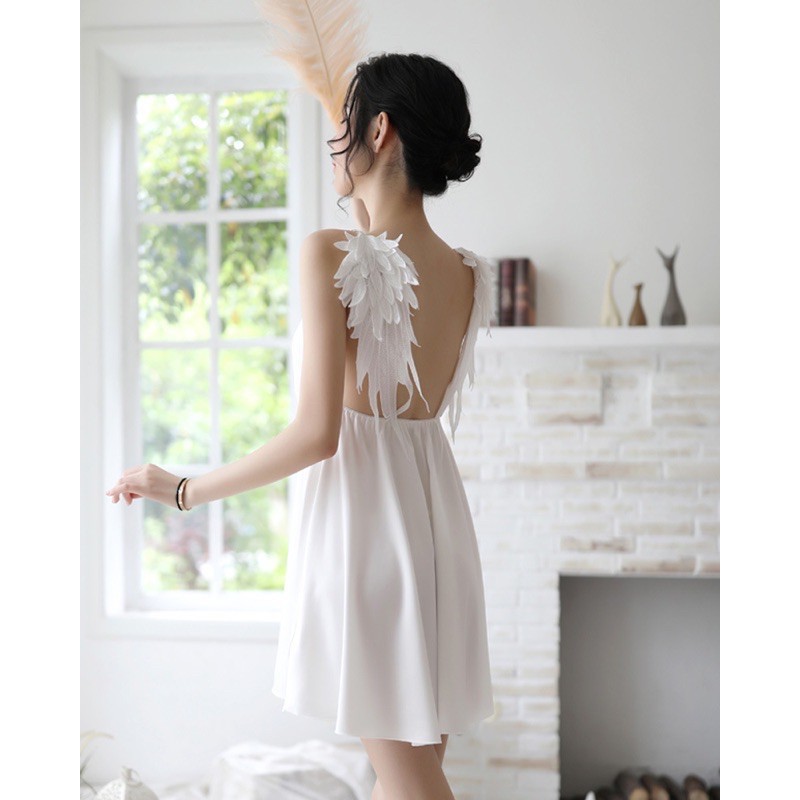Váy Ngủ Lụa Cánh thiên thầm xịn siêu mát lạnh