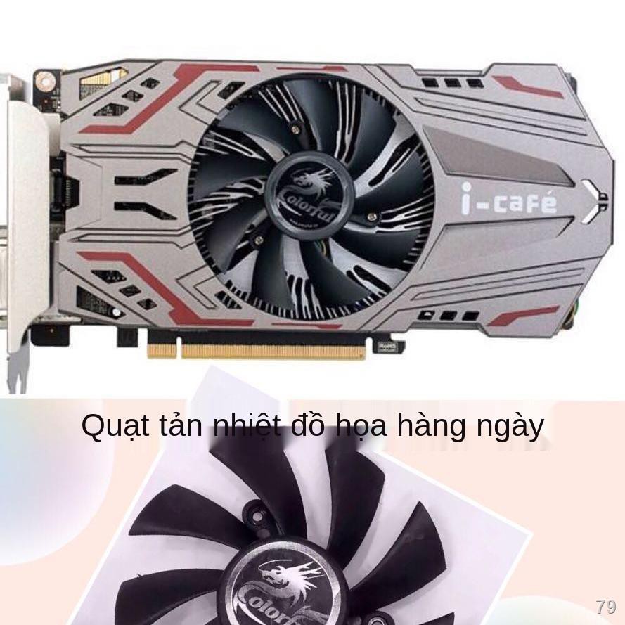 2021♗○Quạt card đồ họa NetChi GTX 950 GTX1050Ti GT1030 Smart Shark 2G Mute đầy màu sắc