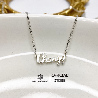 Dây chuyền Bạc Handmade.Vòng cổ mặt chữ năm sinh handmade theo yêu cầu bạc nguyên chất-Bạc Handmade