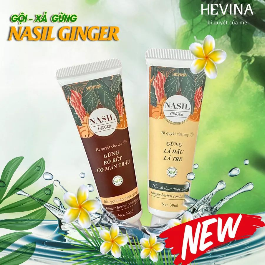 Mini Gội Xả Nasil Gừng 30ml