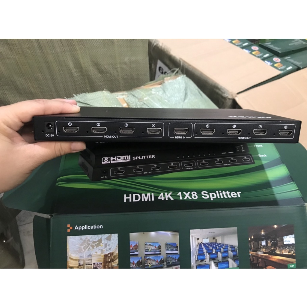 Bộ chia HDMI 1/8 ARIGATO Đảm Bảo Chất Lượng hộp vỏ giao ngẫu nhiên ECOBA