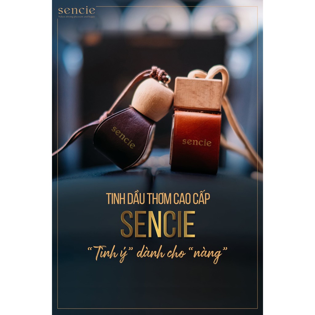 Tinh dầu thơm xe hơi Sencie, Set 3 chai (Tùy ý chọn mùi), 550K, tinh dầu Vanilla, tinh dầu shangrila