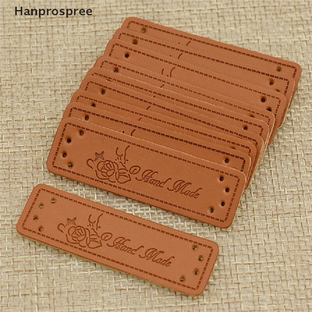 Bộ 50 Thẻ Da PU Trang Trí Với Họa Tiết Trái Tim