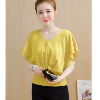 Áo kiểu 2 lớp xếp ly sang chảnh