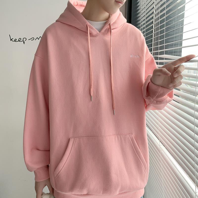 Áo Hoodie Dài Tay Lót Nhung Màu Hồng Thời Trang Dành Cho Nam | BigBuy360 - bigbuy360.vn