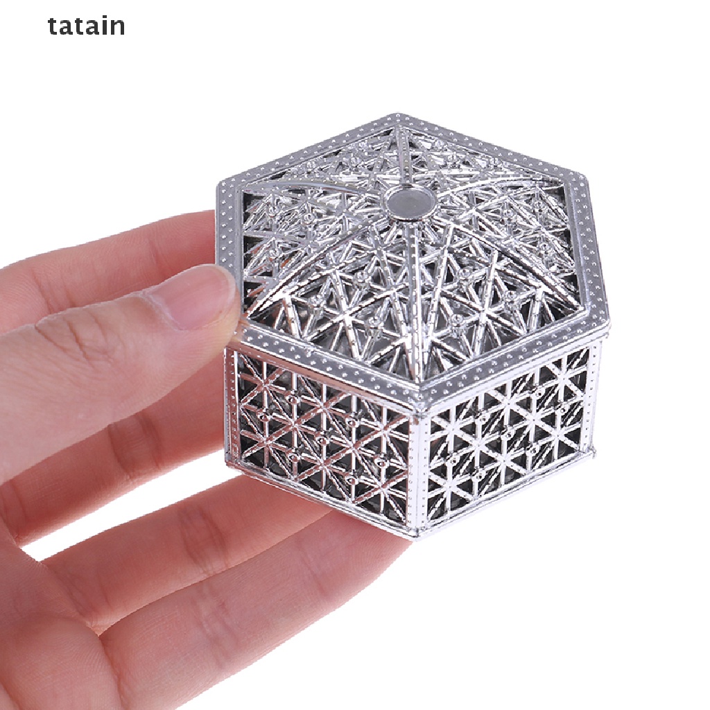 Hộp kẹo hình lục giác bằng nhựa sáng tạo hộp quà cưới sô cô la cổ điển