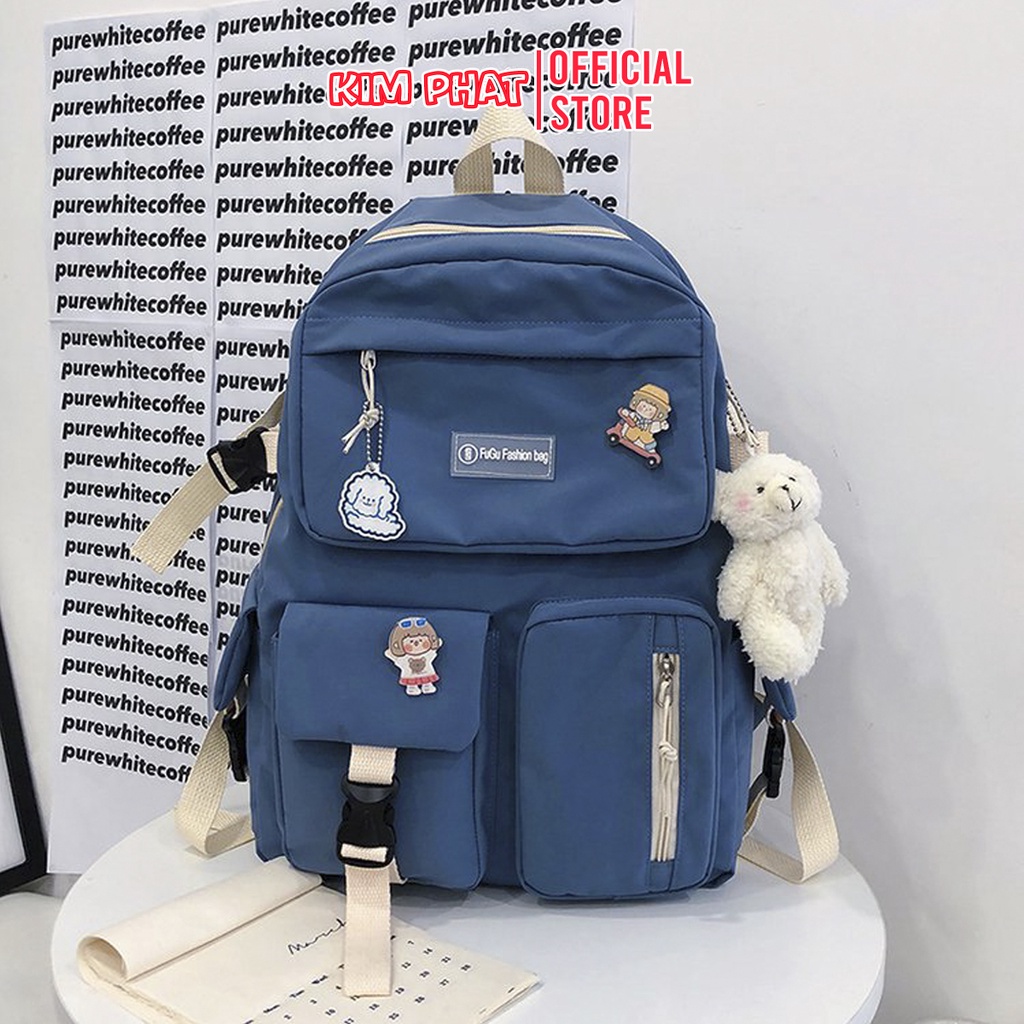 Balo học sinh thời trang Hàn Quốc 2 lớp nhiều ngăn dày dặn 1303