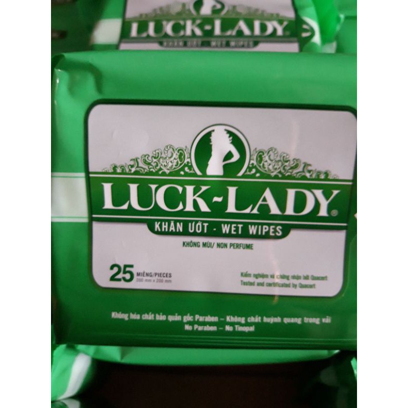 Khăn ướt  LUCK- LADY  25 tờ không mùi