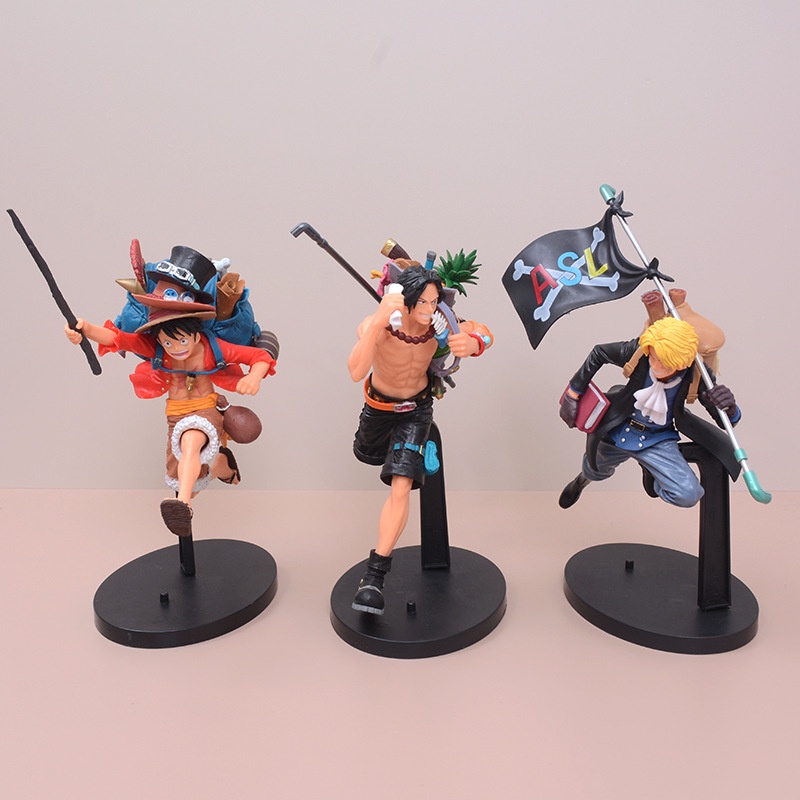 Bộ 3 Nhân Vật Luffy/Ace/Sabo/Núi Cướp Biển Trong One Piece Trang Trí