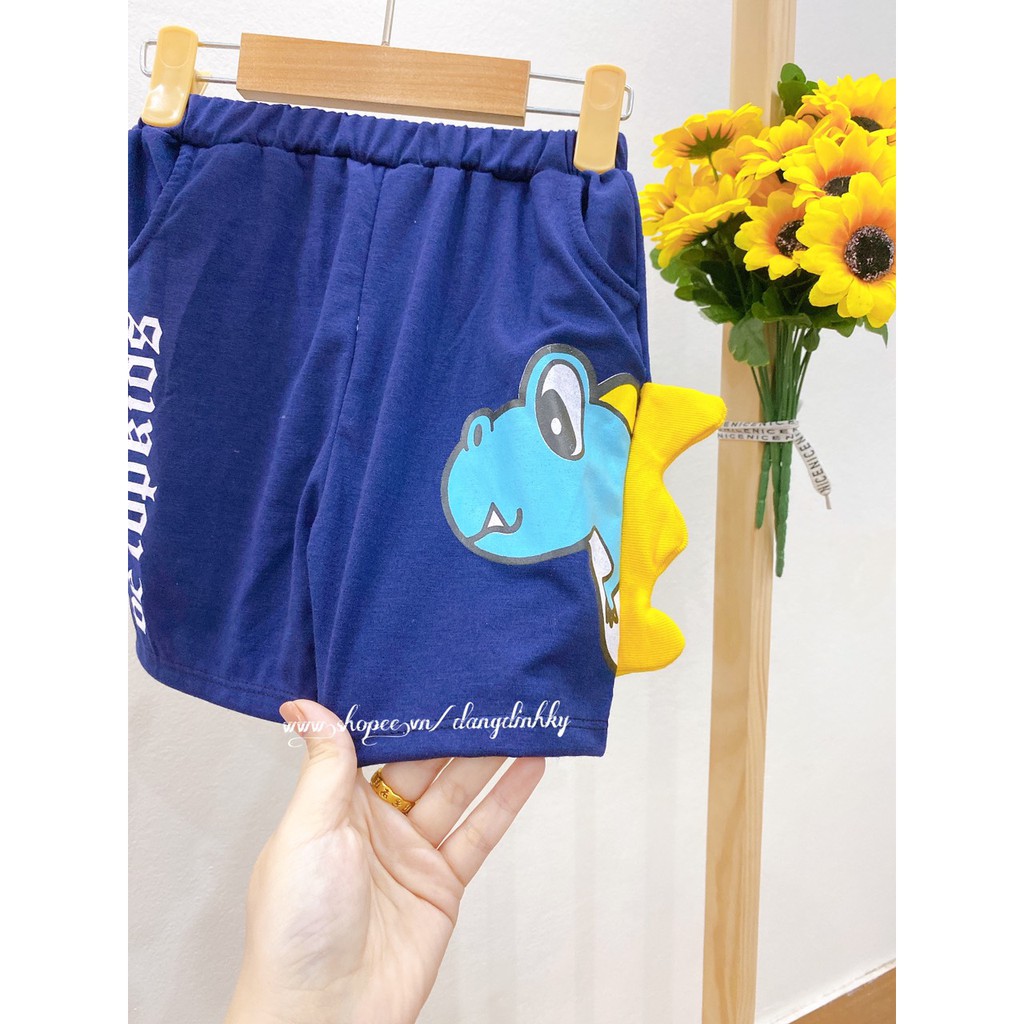 QUẦN SHORT KHỦNG LONG CHO BÉ TRAI BÉ GÁI 8-18kg