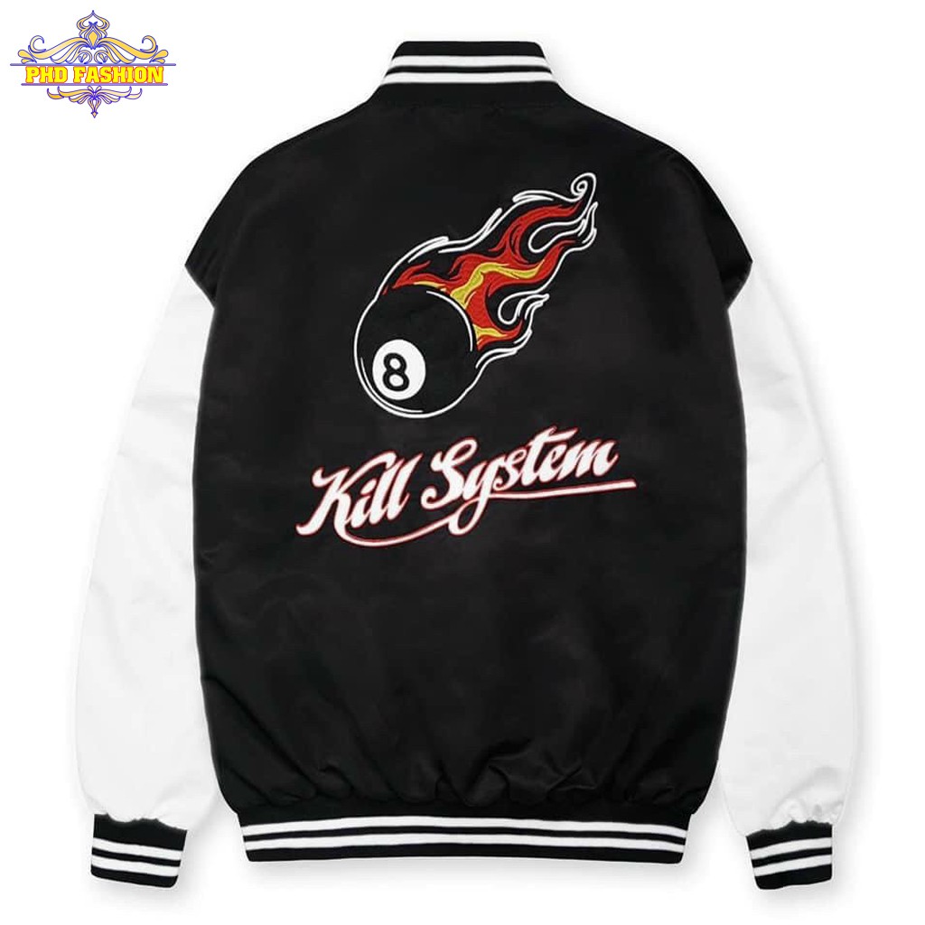 Áo bomber unisex vải dù 2 lớp cao cấp chống thấm giữ ấm chất vải mịn không xù (màu đen,trắng) cam kết video kèm ảnh thật | BigBuy360 - bigbuy360.vn