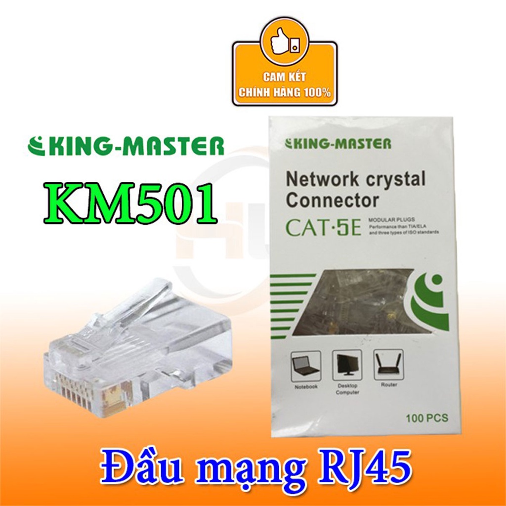 [Miễn phí vận cuyển] Hạt mạng RJ45 loại tốt KM501 King-Master