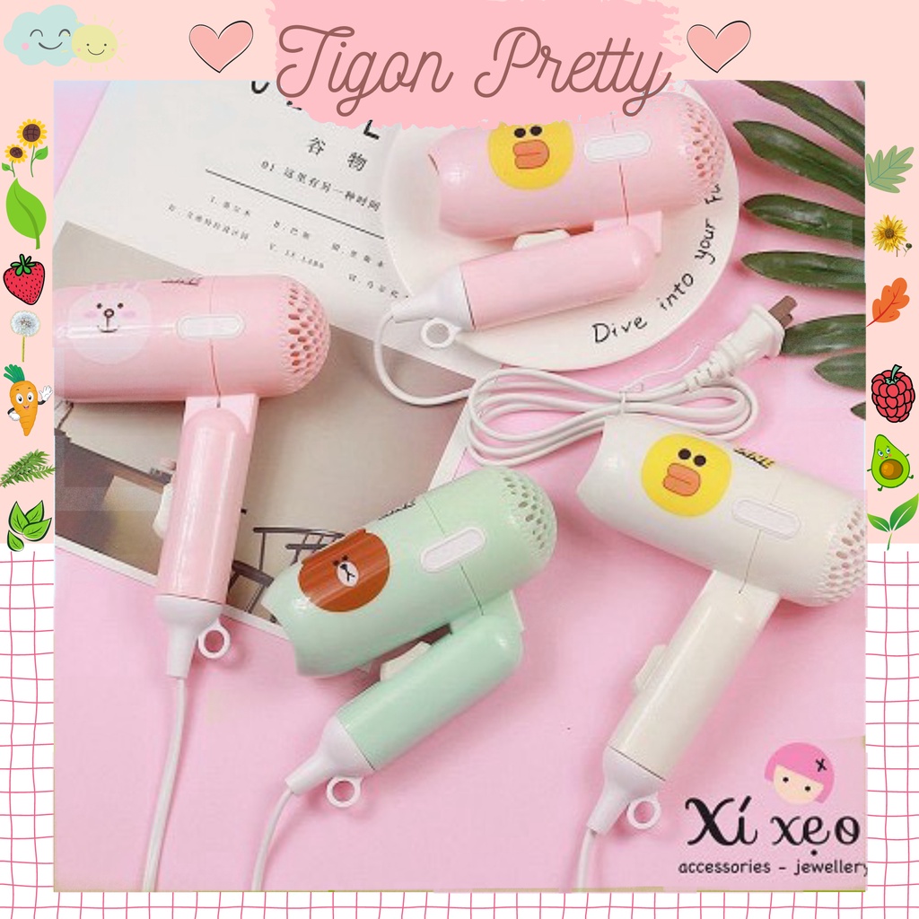 Máy sấy nội địa trung siêu cute gấu vịt thỏ gấp gọn mini 450W- Nội Địa Trung SiêuThích