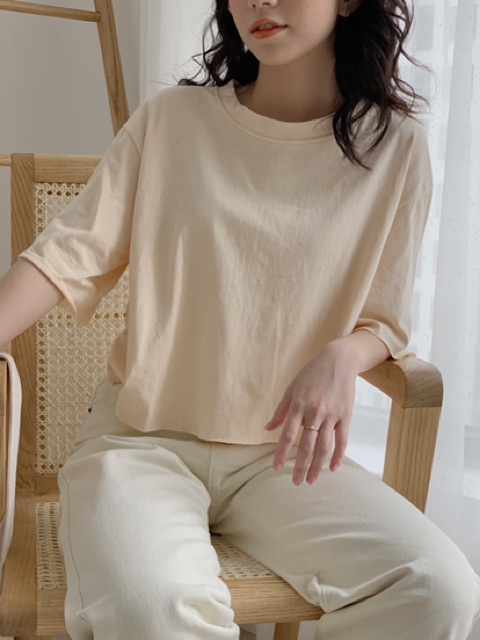 Áo trơn dáng ngắn AP372 1994closet