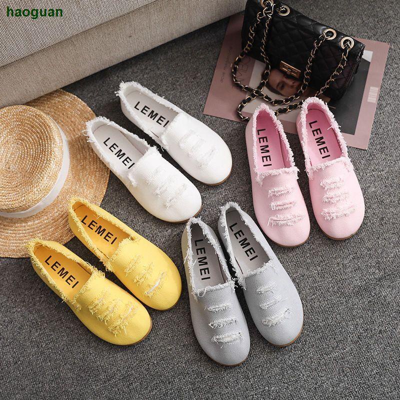 Giày Lười Canvas One-Stete Đế Bằng Phong Cách Xuân Hè Mới 2022 Dành Cho Nữ