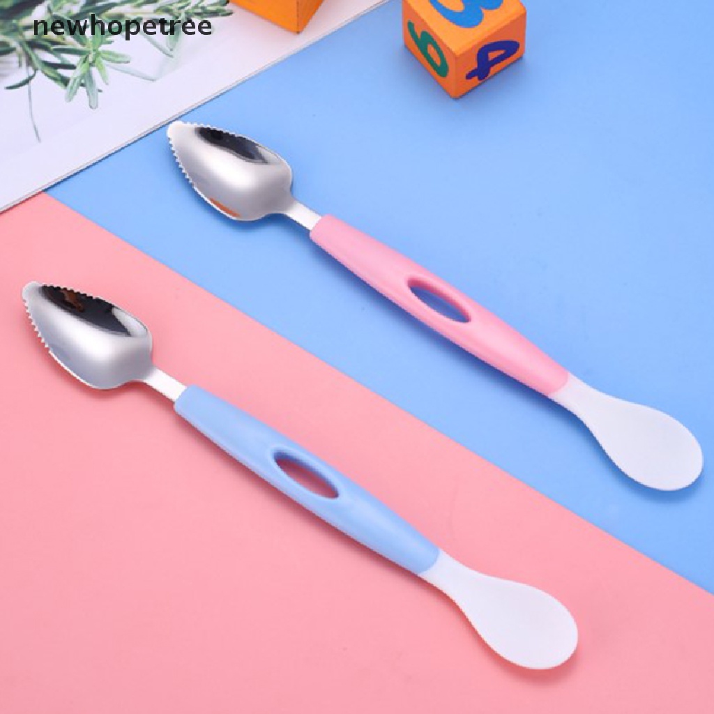 Muỗng Cạo Trái Cây Hai Đầu Viền Cong Dành Cho Bé Mới Sinh