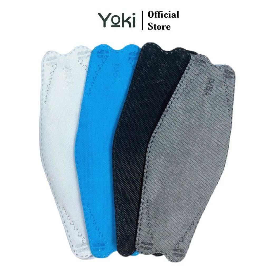 Túi 10 Chiếc Khẩu Trang 4D Yoki 4 Lớp Kháng Khuẩn Lọc Bụi Siêu Mịn PM2.5