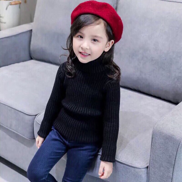 Áo len cổ cao siêu đẹp size nhí cho bé 10-25kg