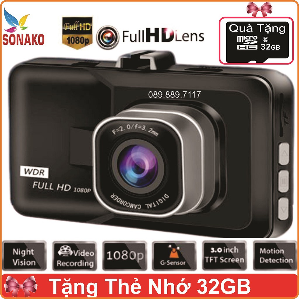 Camera Hành Trình Ô Tô Góc Rộng Full HD- Sonako