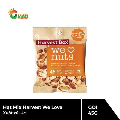 Hỗn Hợp Các Loại Hạt Sấy Khô Harvest Box We Love Gói 45g