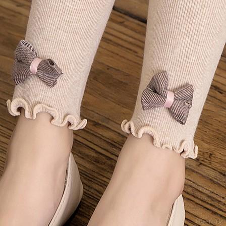 Quần legging đính nơ phong cách Hàn Quốc cho bé gái