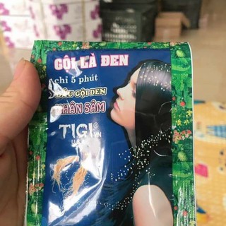 DẦU GỘI den toc NHÂM SÂM TIGI 1gói goi mau xanh