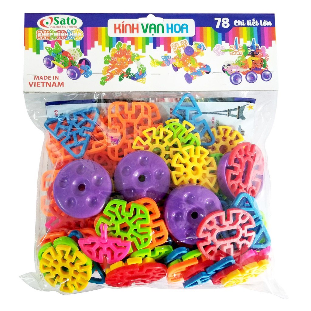 Túi xếp hình hoa CHÍNH HÃNG 78 chi tiết - Kính vạn hoa Sato