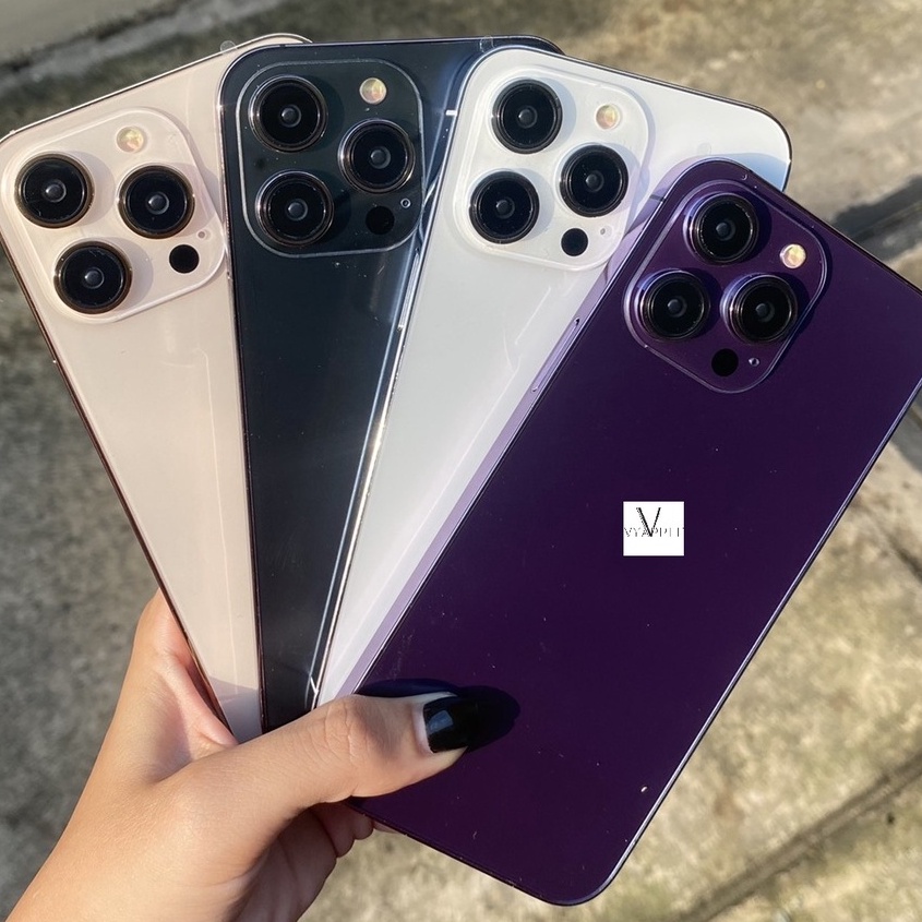 (GIÁ RẺ) Mô hình 14pro , 14promax mẫu mới 2022 màu tím, vàng, trắng, đen tỉ lệ (1:1)