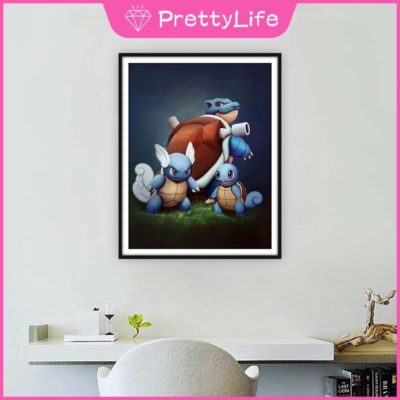 Bộ Tranh Đính Đá 5D Tự Làm Hình Pokemon 40x50cm Trang Trí Nhà Cửa
