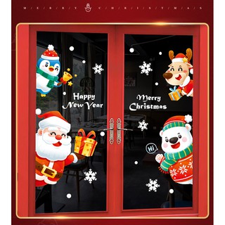 decal dán cửa kính noel