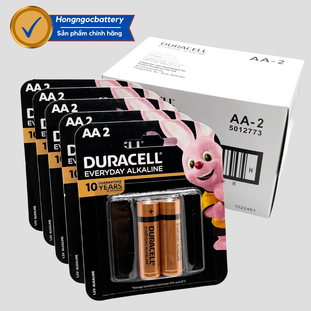  Hộp Pin AA Duracell Alkaline Siêu Bền 1,5V - Hàng chính hãng