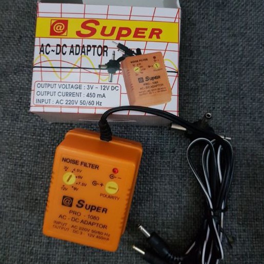 Adapter Đa Năng 6 đầu 3 -13.5v PRO-1080 Super ( 450 mA).