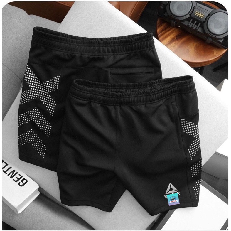 Quần Short Thể Thao. Gym Nam Thiết Kế Độc Đáo Thun Poly Co Giãn 4 Chiều Có Ảnh Thật