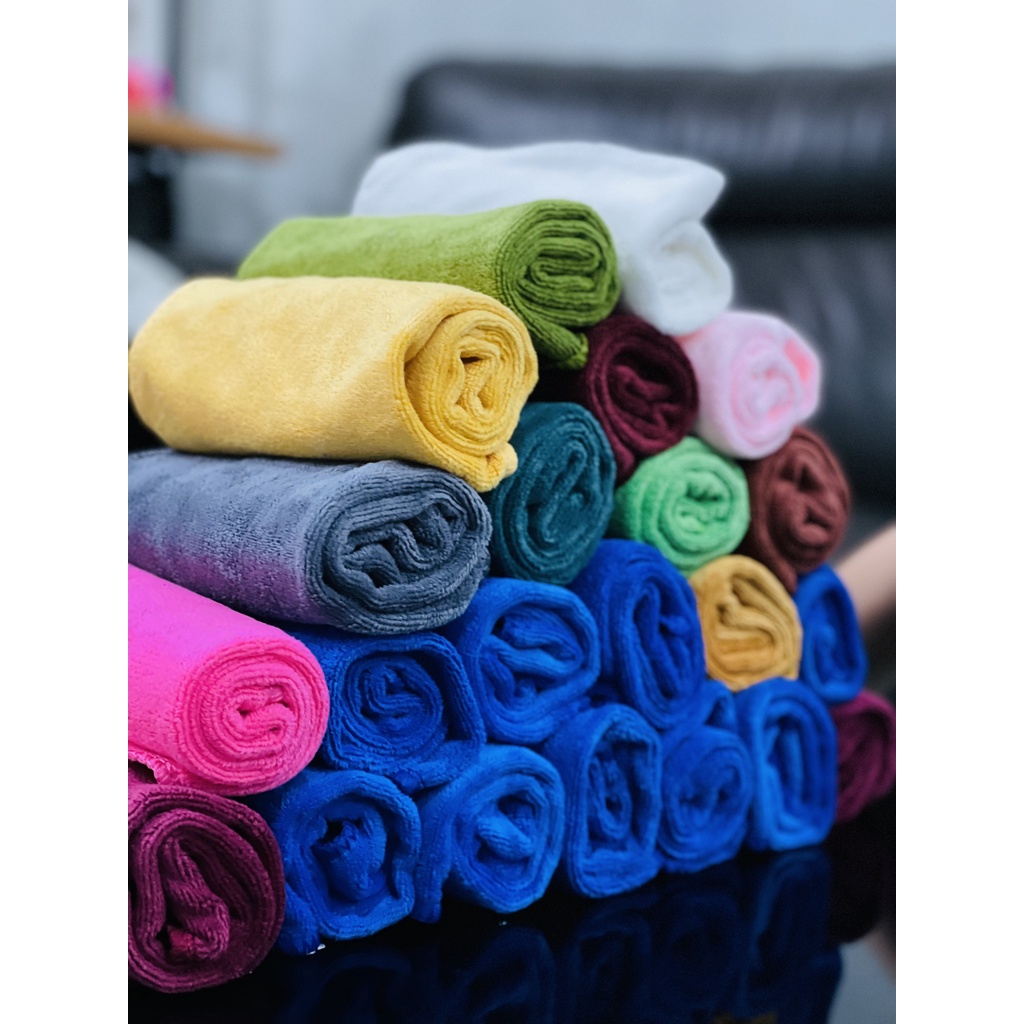 Khăn gội spa, khăn lau đầu 35cm x 75cm chuyên dùng cho các tiệm làm tóc tiệm làm móng