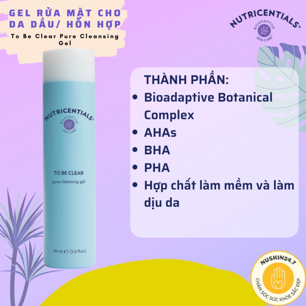 [MẪU MỚI] SỮA RỬA MẶT NUSKIN dành cho da dầu PURECLEANSING GEL