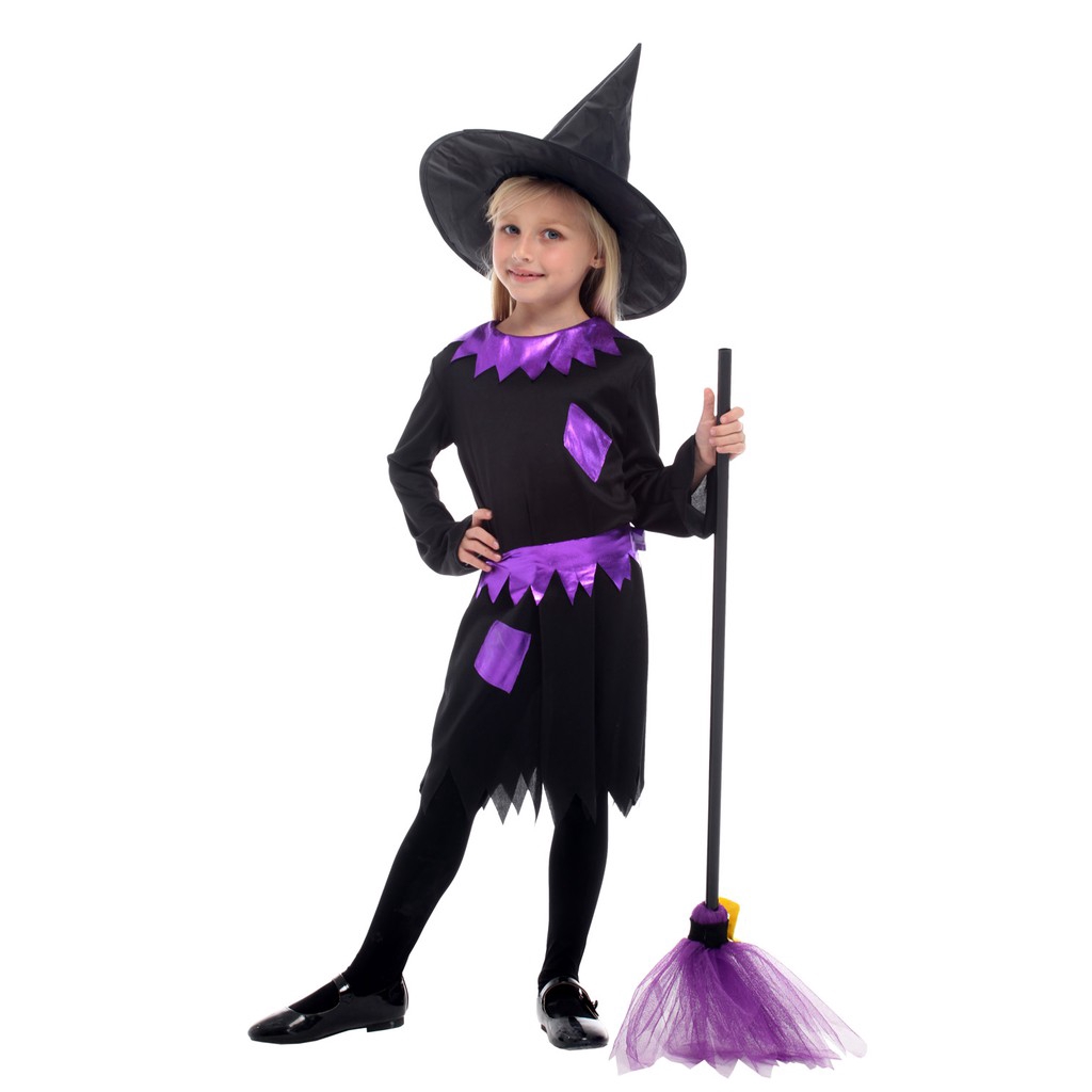 Bộ quần áo hóa trang phù thủy halloween cho trẻ