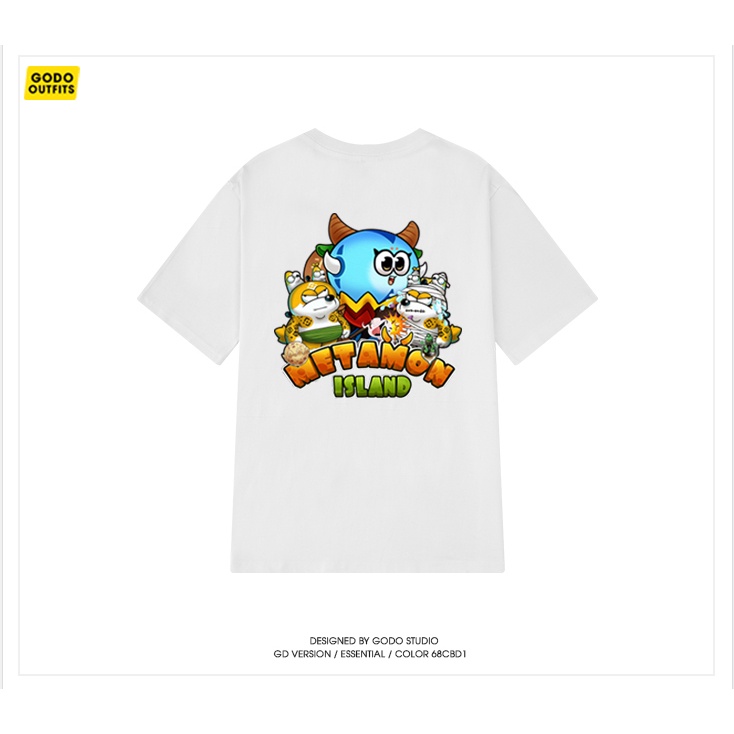 Áo thun tay lỡ nam nữ form rộng local brand GODO OUTFITS In RACA METAMON RICH chất liệu primeum cotton 100%