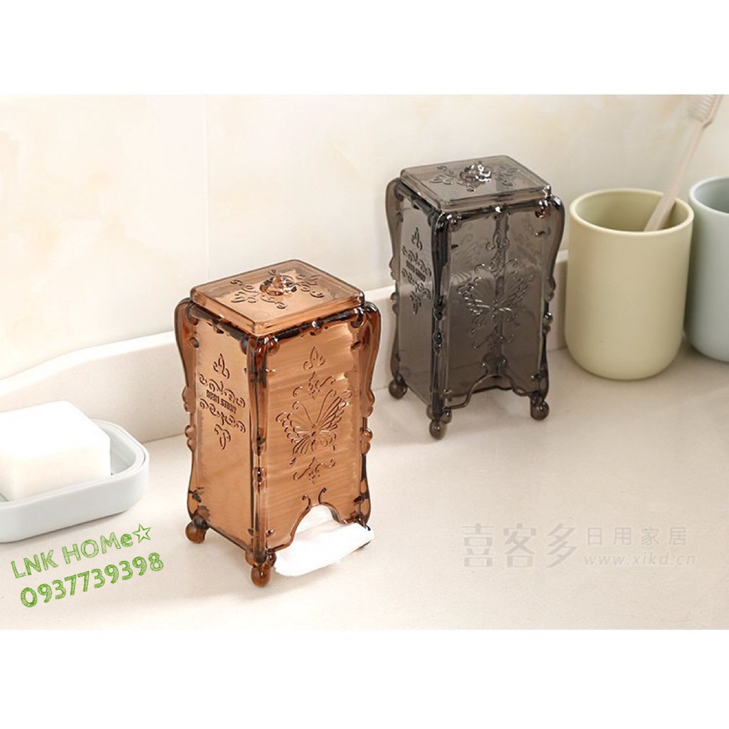 Hộp đựng bông tẩy trang hình chữ nhật cách điệu xinh xắn
