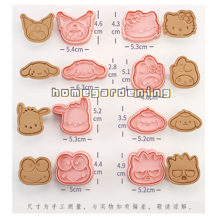 Khuôn Làm Bánh Quy Hình Hoạt Hình Melody Kuromi HelloKitty 3D DIY