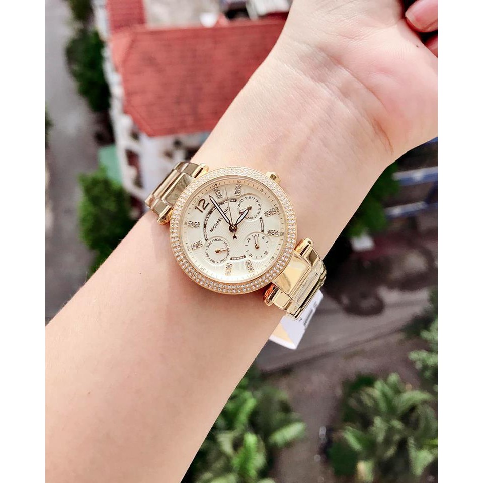 ĐỒNG HỒ NỮ MICHAEL KORS PARKER MINI , DÂY THÉP , SIZE 33MM , FULLBOX HÃNG