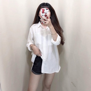 sơ mi trắng nữ freesize
