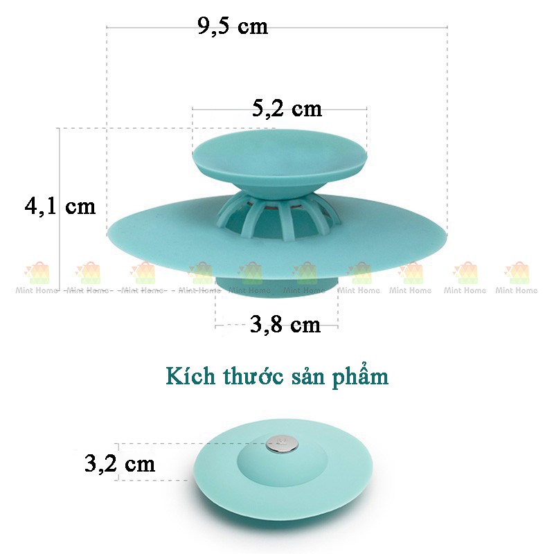 Chặn lọc rác bồn rửa chén bát silicon, bịt nắp cống ngăn chặn khử mùi hôi nhà vệ sinh, thông tắc thoát nước sàn