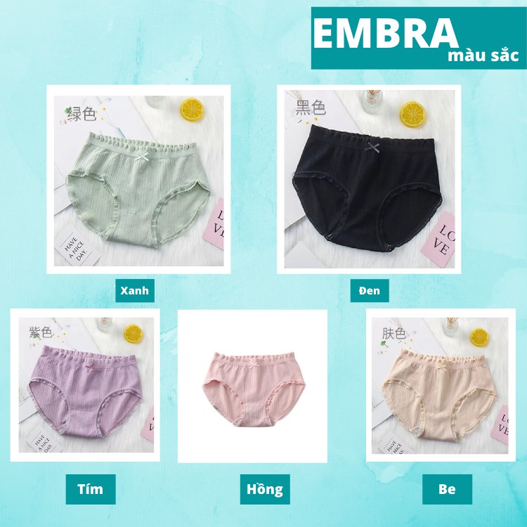 Quần Lót Nữ Siêu Thoáng Embra Kẻ Xọc Thời Trang Co Giãn Cực Tốt EBQL04