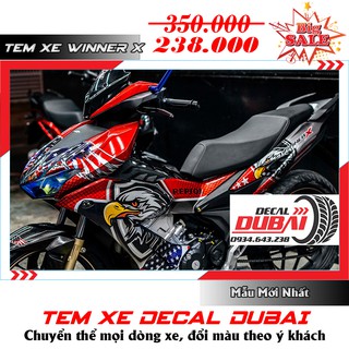 Tem Trùm Winner X Đỏ USA Đại Bàng