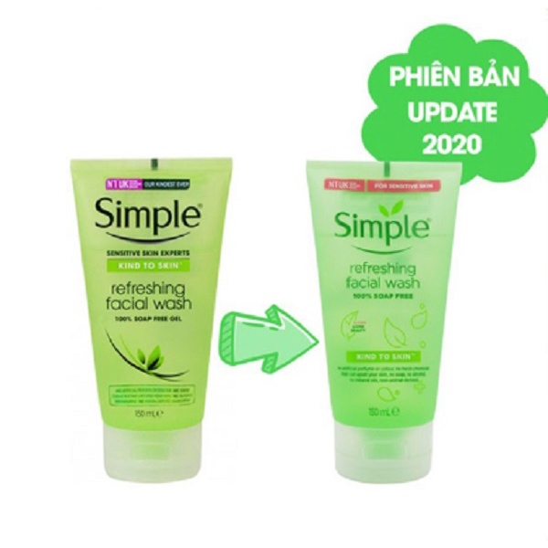 Sữa Rửa Mặt Simple Gel Kind To Skin Refreshing Facial Wash Gel 150ml | BigBuy360 - bigbuy360.vn